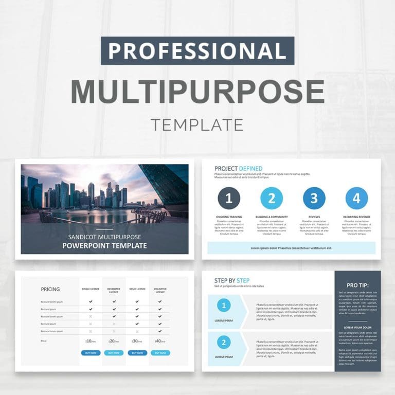 Multipurpose PowerPoint Template - SlideShare Template